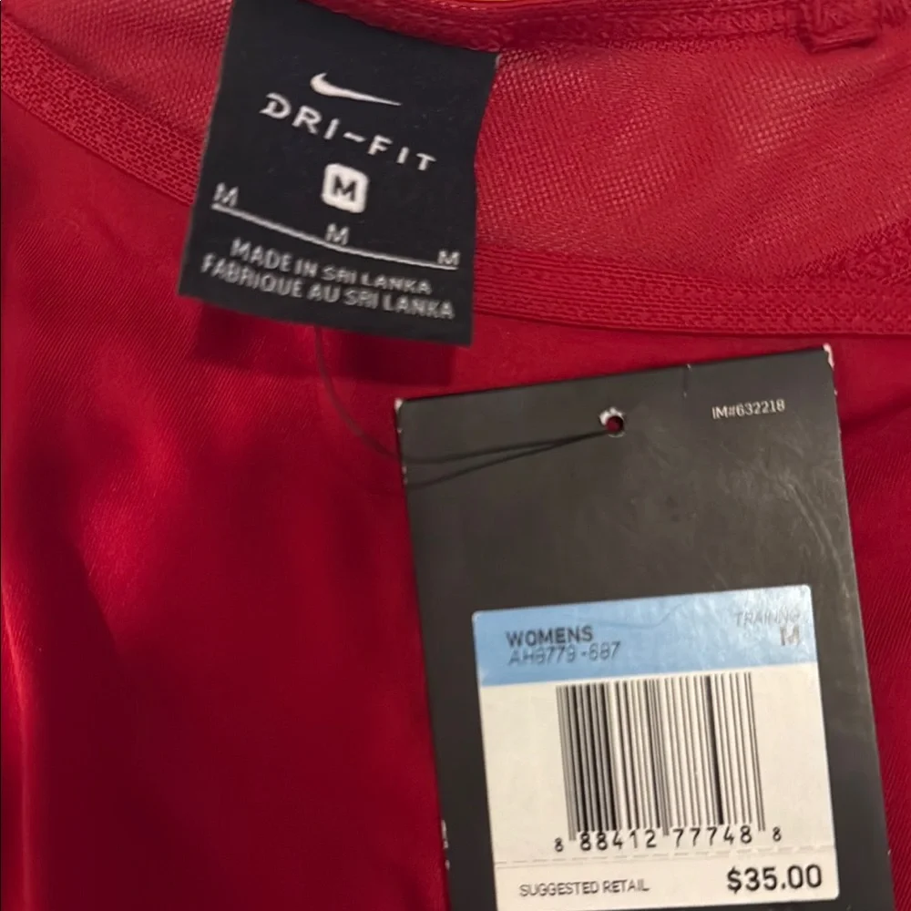 Nike Red and Black Sports Bra High-Neck Performance - NEVER WORN - Picture 3 of 4